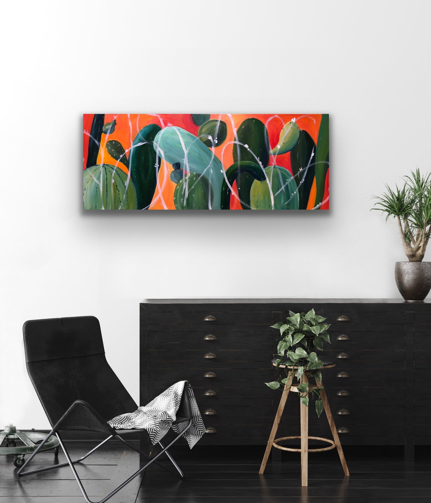 Cactus Dance Party 16 x 40 in.
