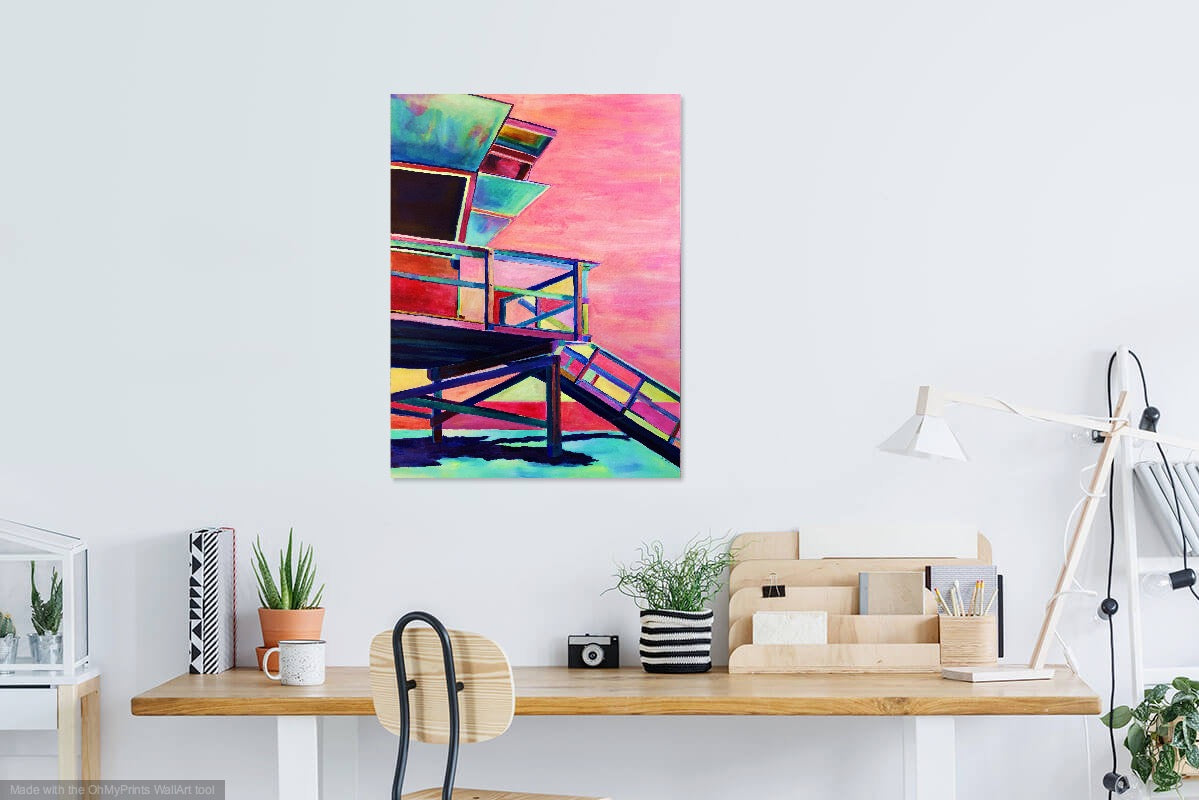 Neon Beach 36 x 24 in. SOLD