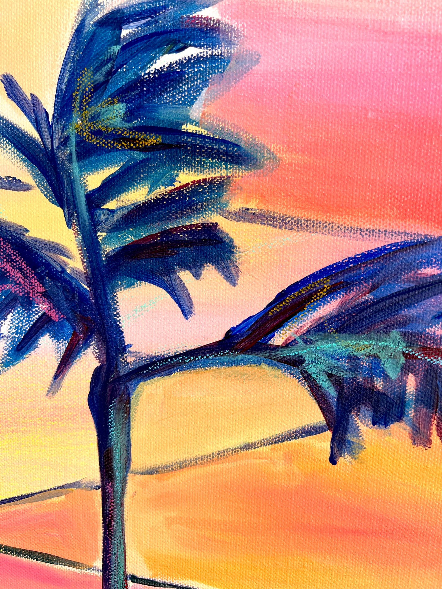 Palm Trees and Power Lines 30 x 40 in.