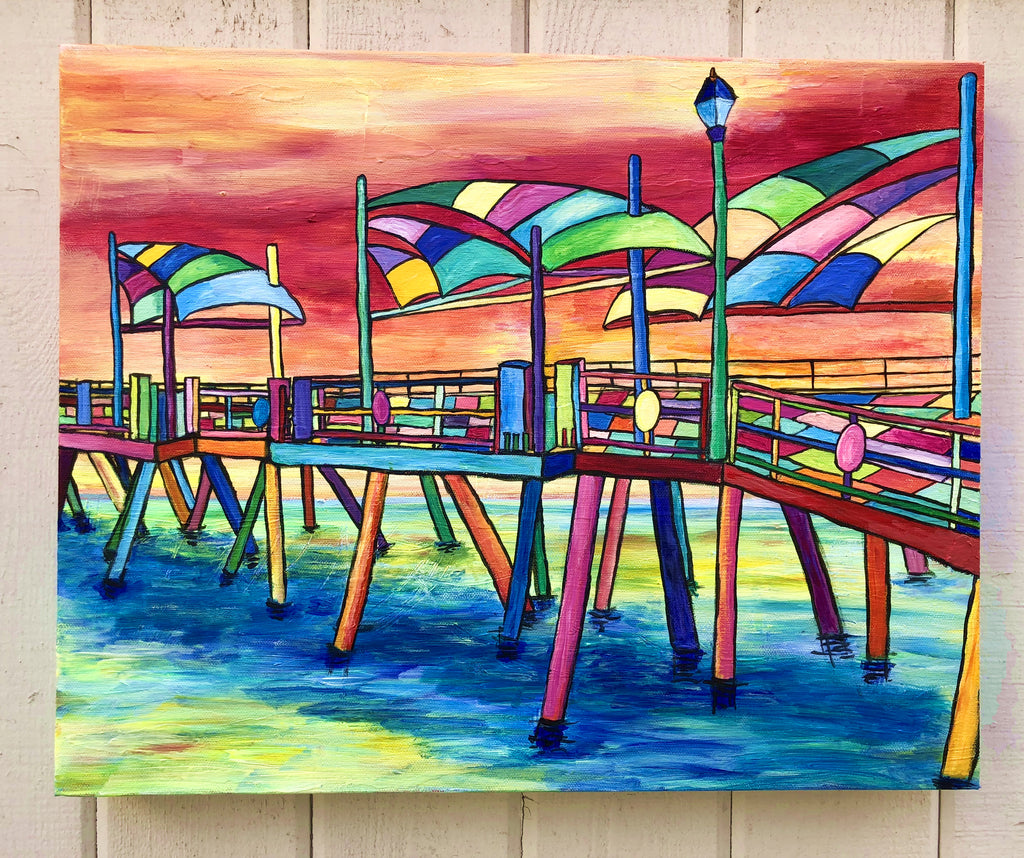 Redondo Beach Pier 16 x 20 in. SOLD