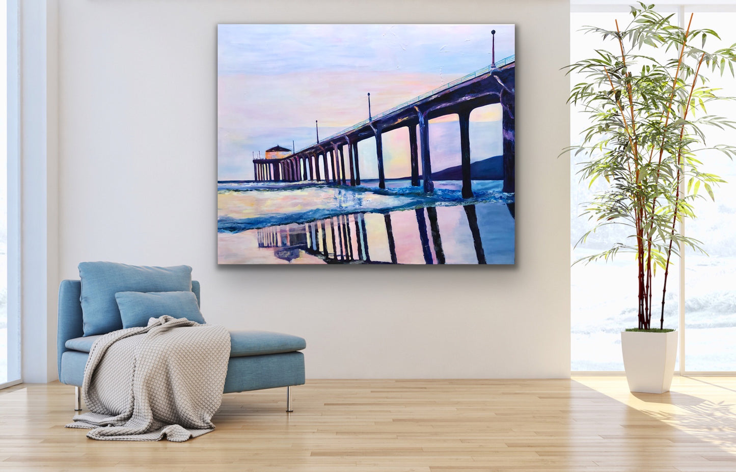 Sunset Pier 48 x 60 in.