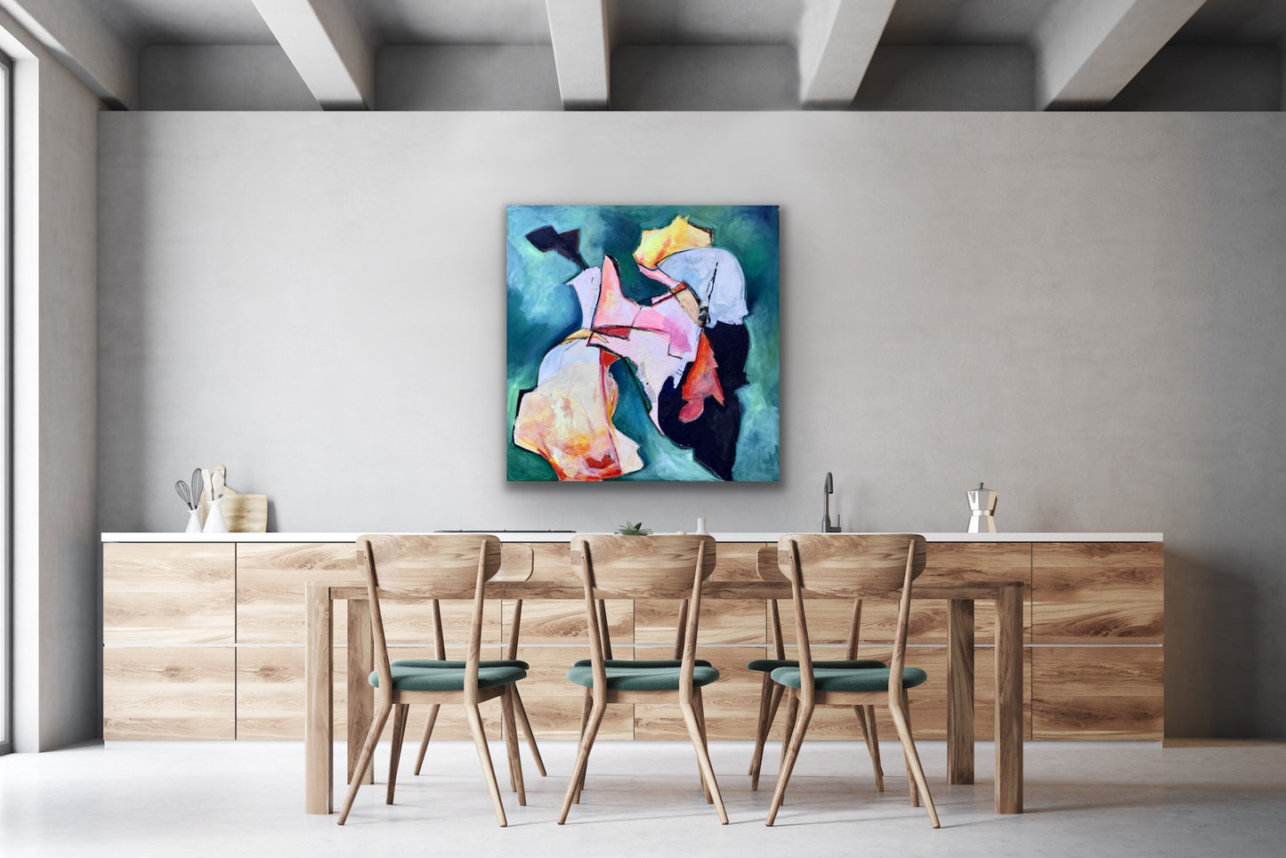 Turmoil But Ever Upwards 36 x 36 in.