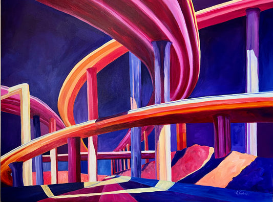 Midnight Freeway 30 x 40 in.