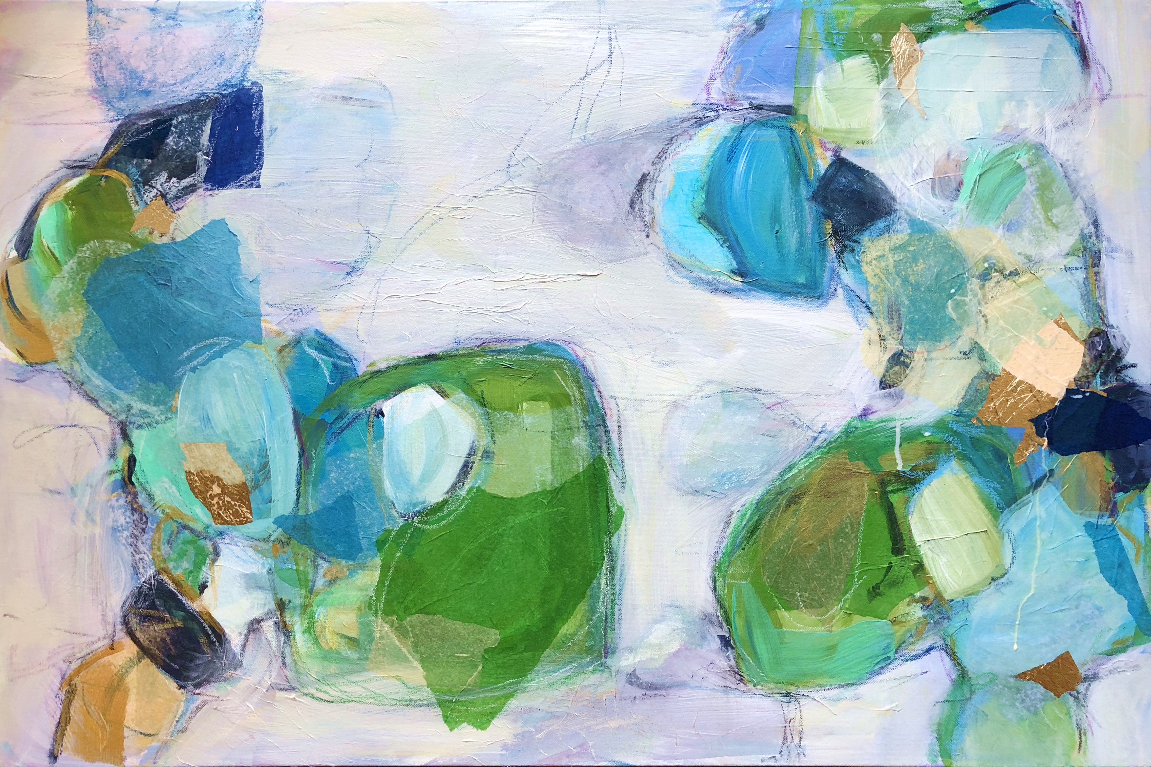 Dancing Sea Glass, 24 x 36 in. SOLD