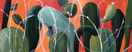 Cactus Dance Party 16 x 40 in.