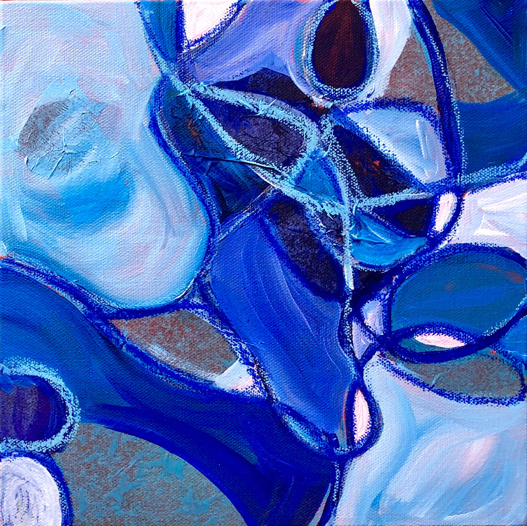 Complimentary Rocks - Blue 10 x 10 in.