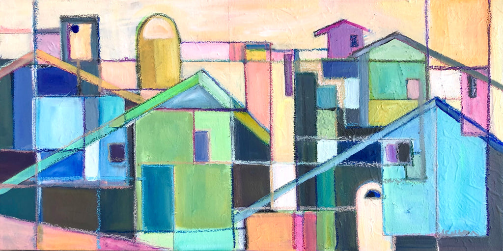 Hermosa Houses 12 x 24 in. SOLD