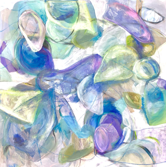 Italian Sea Glass, 36 x 36 in.