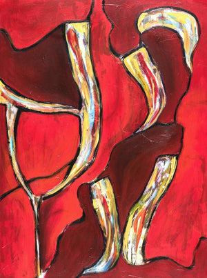 Red Abstract 48 x 36 in. SOLD