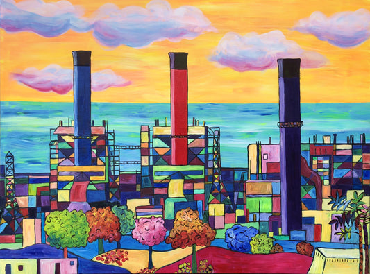 Redondo Beach Power Plant 36 x 48 in. SOLD