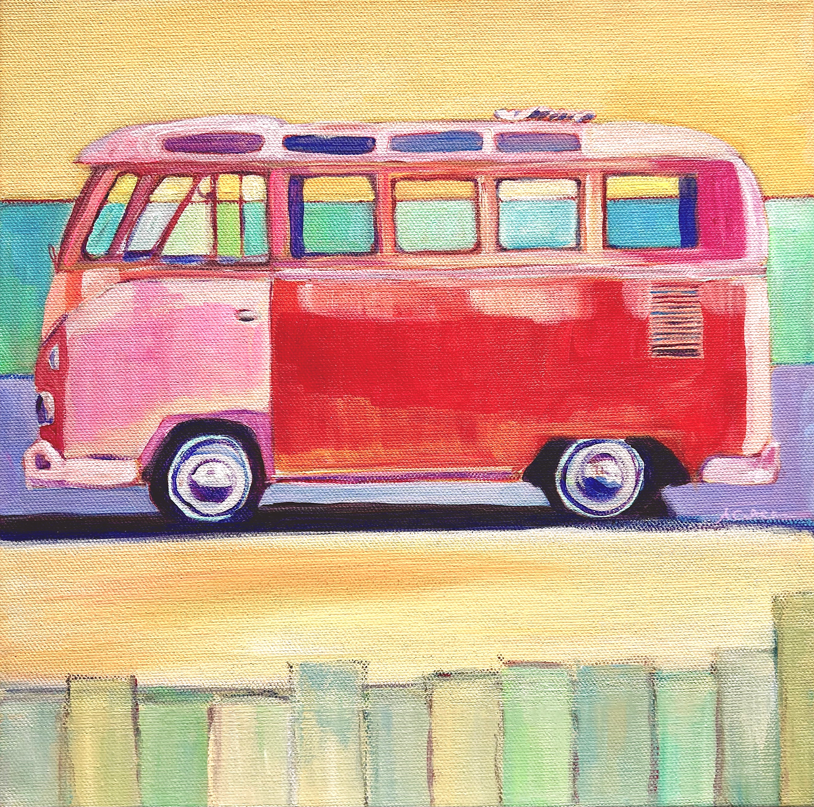 The Bus 12x12 in. SOLD